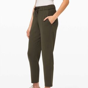 Lululemon On The Fly Dark Olive Pants